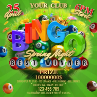 Yellow Joyful Spring Bingo Night Event Instagram Post Video Instagram-bericht template