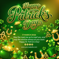 Yellow Joyful St. Patrick's Day Celebration Instagram Post template