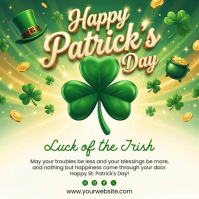 Yellow Joyful St. Patrick's Day Celebration Square Video template