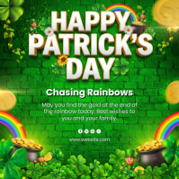 Yellow Joyful St. Patrick's Day Instagram Post template