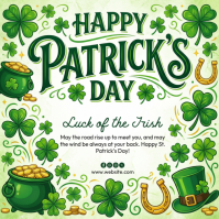 Yellow Joyful St. Patrick's Day Instagram Post template