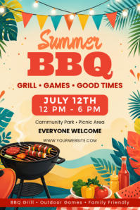 Yellow Bbq Event Flyers Template | PosterMyWall