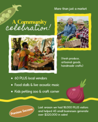Yellow Summer Farmer's Market Instagram Portrait Template - Page 2