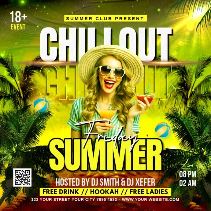 Modèle Yellow Joyful Summer Party Instagram Post | PosterMyWall