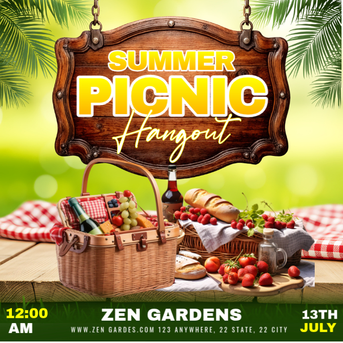 Family Picnic Instagram Ad Template | PosterMyWall