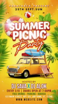 Giallo Summer Picnic Party Instagram-Story Template