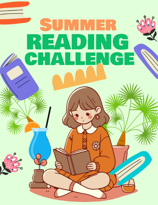 Copy of Yellow Joyful Summer Reading Challenge Flyer | PosterMyWall