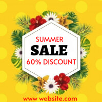 Yellow Joyful Summer Sale  Instagram Post template