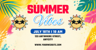 Yellow Summer Event Facebook Shared Image Template
