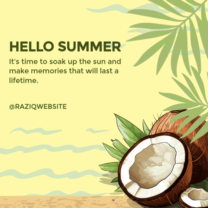 Yellow Joyful Summer Vibes Instagram Post Template | PosterMyWall