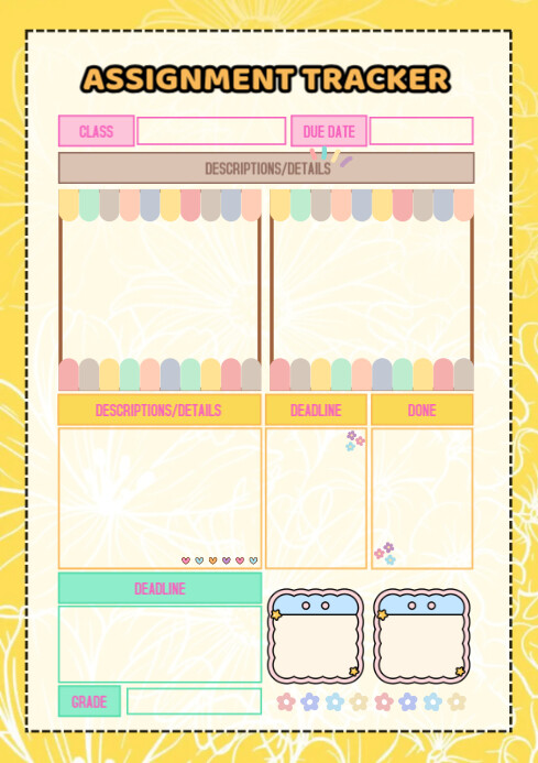 Copy of Yellow Joyful Teacher Planner Template A4 | PosterMyWall