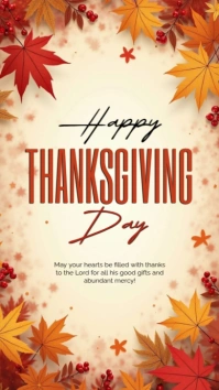 Yellow Joyful Thanksgiving Instagram Story template