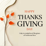 Yellow Joyful Thanksgiving Square (1:1) template