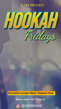 Grey Hookah Lounge Event Instagram Story Template