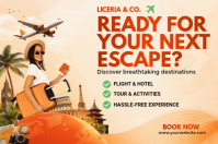 Yellow Travel and Tourism Affiche Template