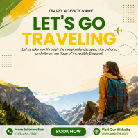 Yellow Travel Post Instagram Template