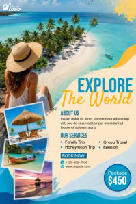 Yellow Travel Plakkaat Template