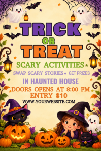 Yellow Halloween Event Poster Template