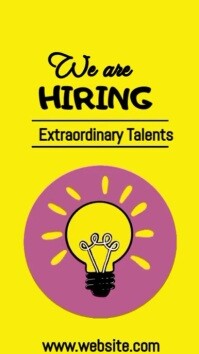 Yellow Joyful We Are Hiring  Instagram Reel template