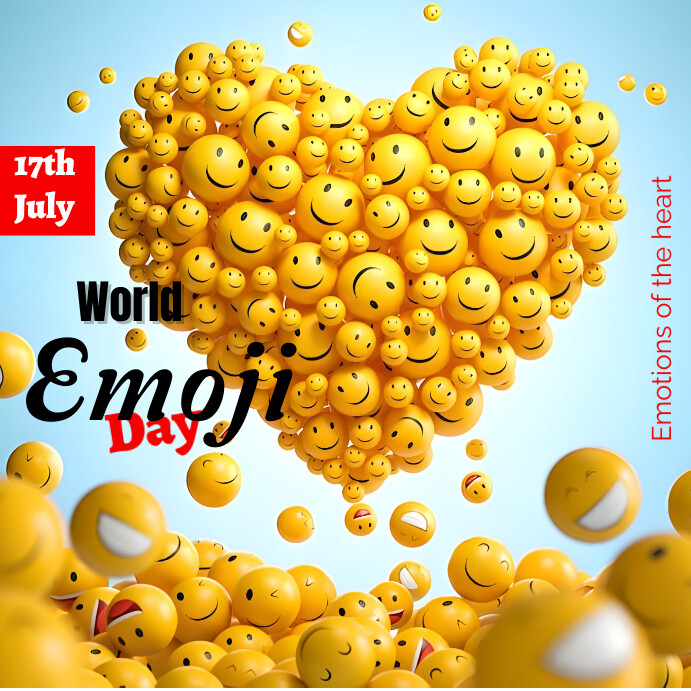 Modèle Yellow Joyful World Emoji Day Instagram Post | PosterMyWall