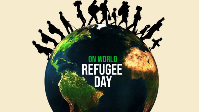 Yellow Joyful World Refugee Day  Youtube Thumbnail template
