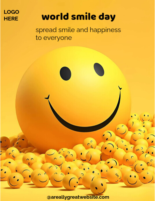 Copy of Yellow Joyful World Smile Day Flyer (us Letter) | PosterMyWall