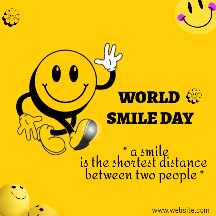 Copy of Yellow Joyful World Smile Day Instagram Post | PosterMyWall