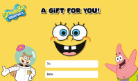 yellow joyful yellow birthday gift tags spongebob theme template