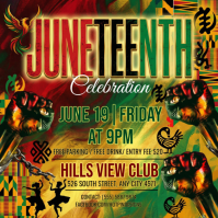Yellow Juneteenth Celebration Instagram Post template