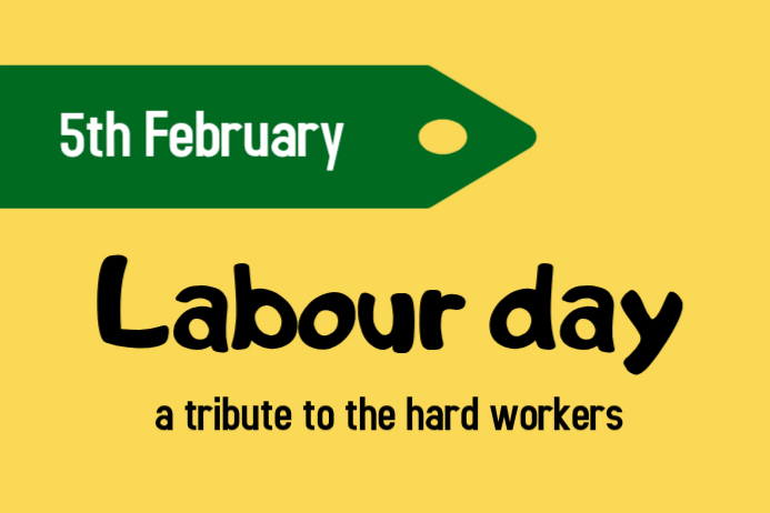 Yellow Labour Day Celebration Poster Template | PosterMyWall