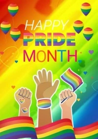 Yellow Lgtb, Gay Pride A4 template