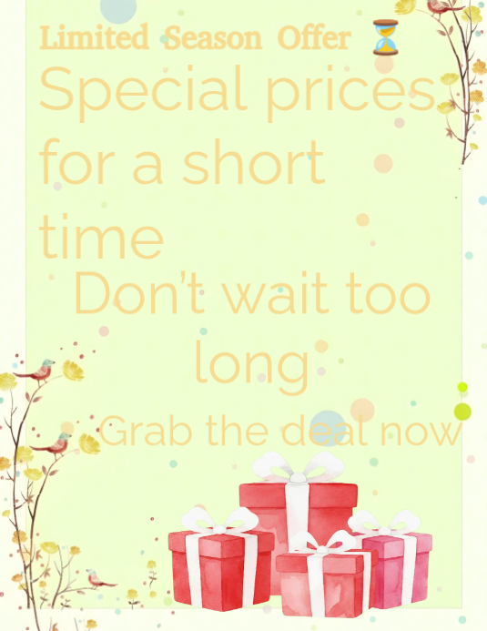 Copy of Yellow Limited Time Offer Flyer | PosterMyWall