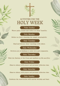 Yellow List-based Activities For Holy Week A2 template