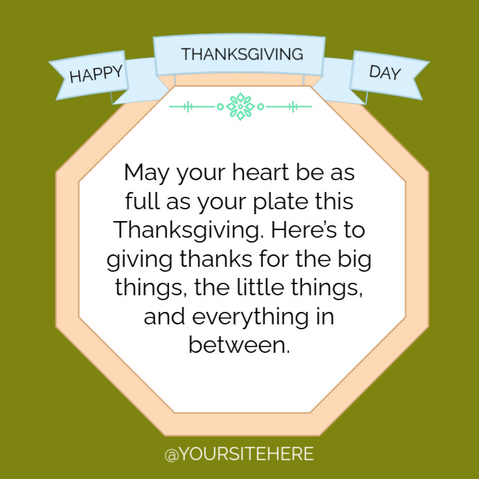 Yellow List-based Happy Thanksgiving Day Instagram Post template