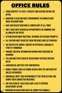 Yellow List-based Office Template  Banner 4' × 6'