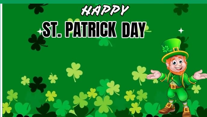 Yellow List-based St.patrick Day Youtube Thumbnail template