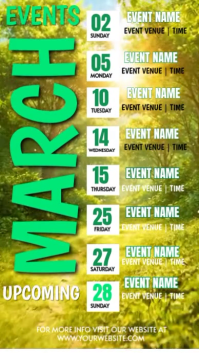 Yellow March Events Instagram Story Video Instagram-verhaal template