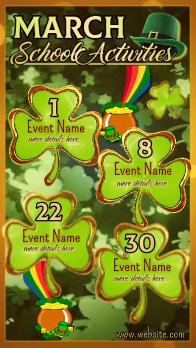 March 20 Activity March School Activities Template | PosterMyWall