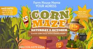 Yellow Massimalista Corn Maze Immagine Condiv Obraz udostępniany na Facebooku template