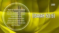 Yellow Maximalist “powerful  Video Cross Background – Editable Scripture Template” Digital Display (