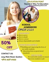 Yellow Maximalist Admissions Instagram Portrait template