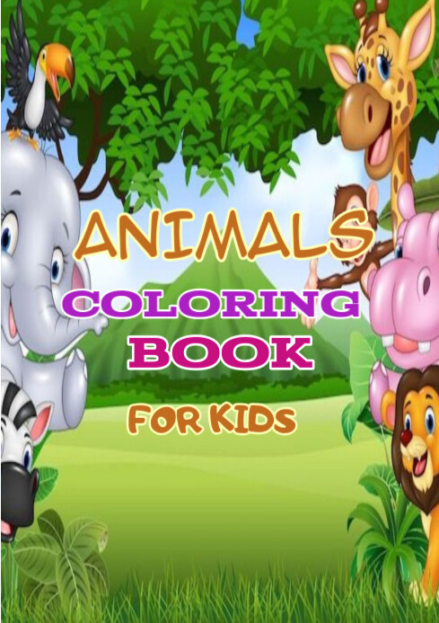 Copy of Yellow Maximalist Animal Coloring Book A4 | PosterMyWall