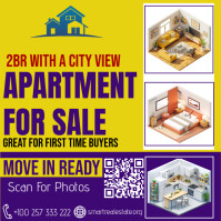 Yellow Apartment Sale Instagram Post Template