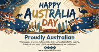Yellow Maximalist Australia Day Facebook Shared Image template