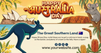 Yellow Maximalist Australia Day Facebook Shared Image template