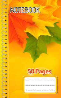 Yellow Maximalist Autumn Notebook Cover  Kindle/book Covers template