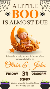 Yellow Maximalist Baby Shower Instagram Story template