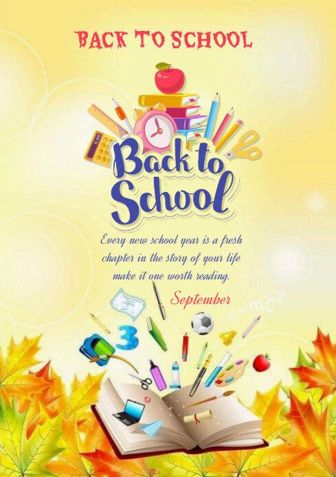 Copy of Yellow Maximalist Back To School A4 | PosterMyWall