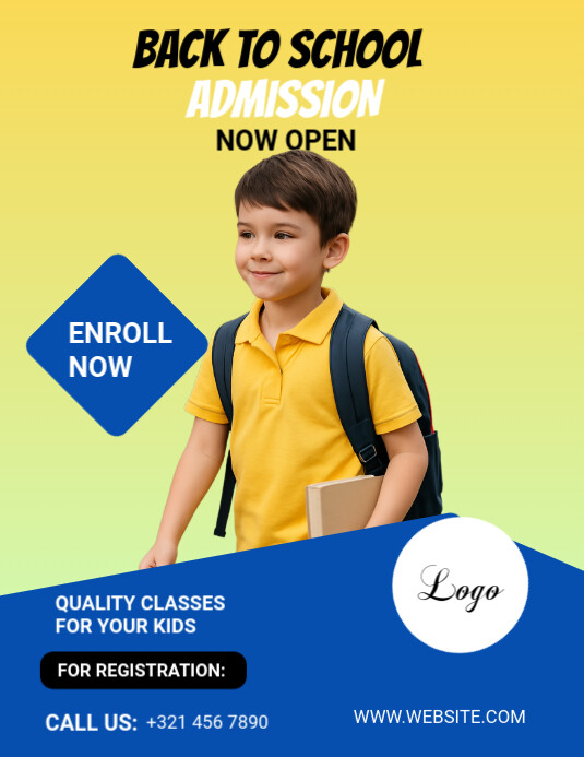 Yellow Maximalist Back To School Flyer (us Letter) template