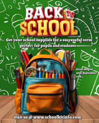 Yellow Maximalist Back To School Instagram Portrait template